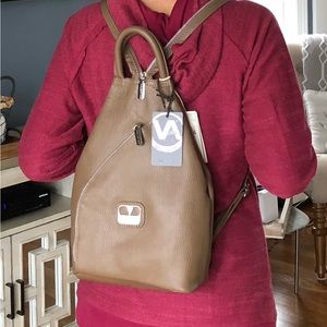 Brand new valentina Italian leather backpack